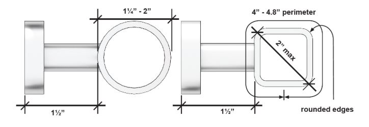 diameter for grab bars
