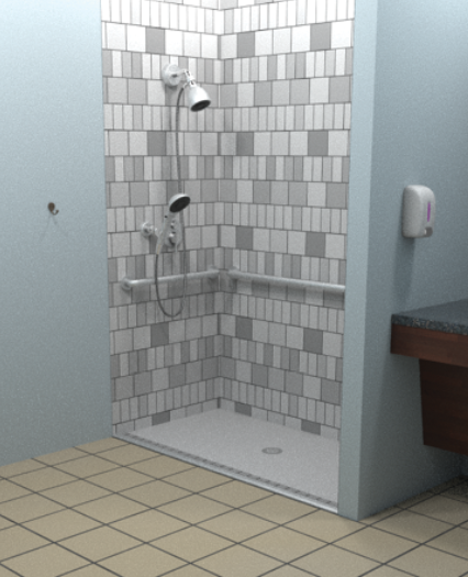 ADA roll in shower