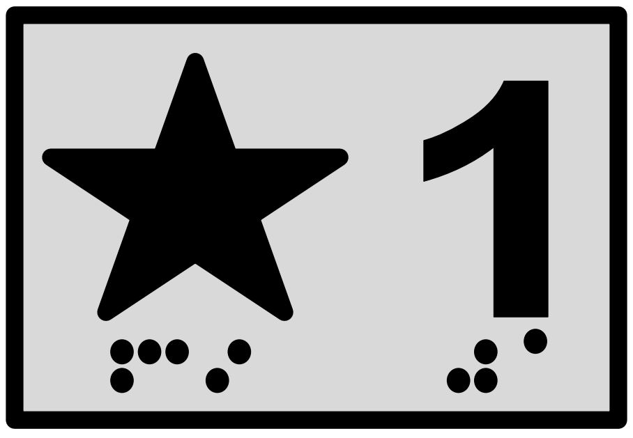 Hoistway elevator sign