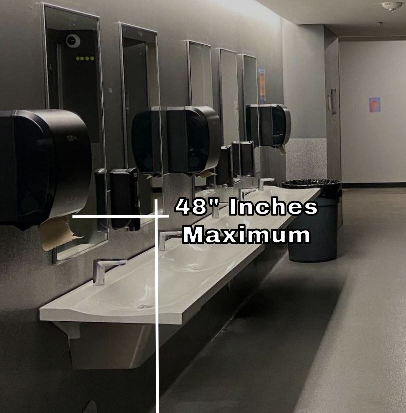 Maximum Height of Paper Towel Dispenser