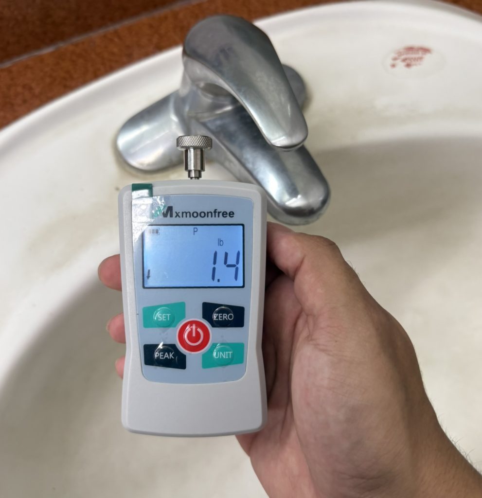 Operating Force of faucet