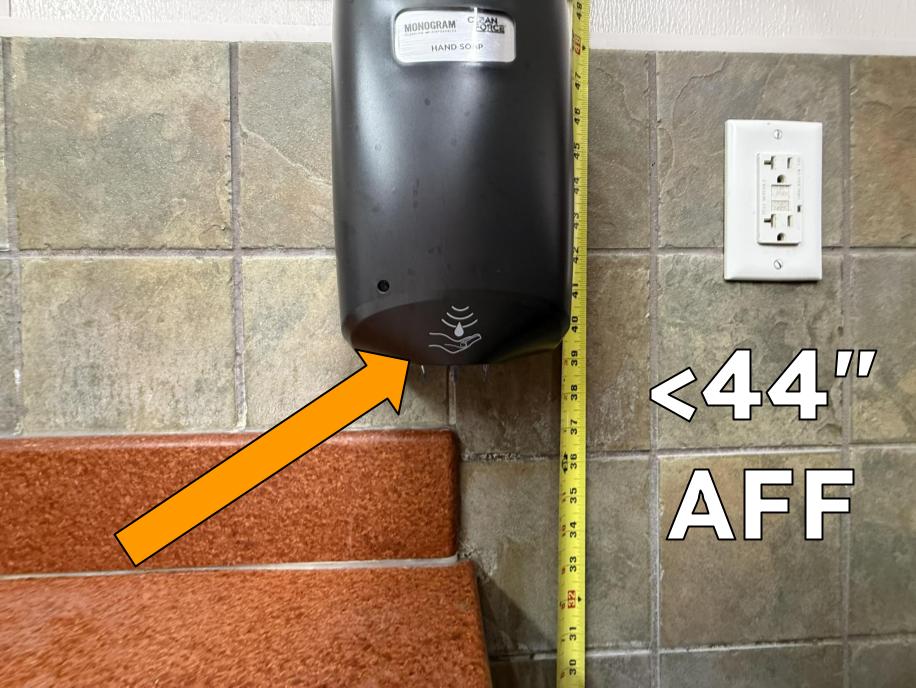 Obstructed Soap Dispenser Height